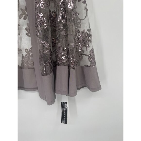 R&M Richards Womens Sequin  Sheer Lace Jacket shrug size18W plus Gray new - Picture 4 of 6